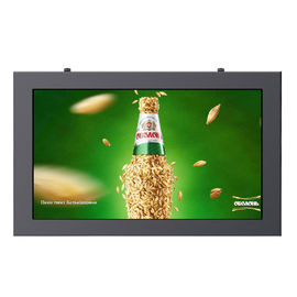 Horizontal Outdoor Advertising Kiosk , Lcd Digital Poster Long Panel Life